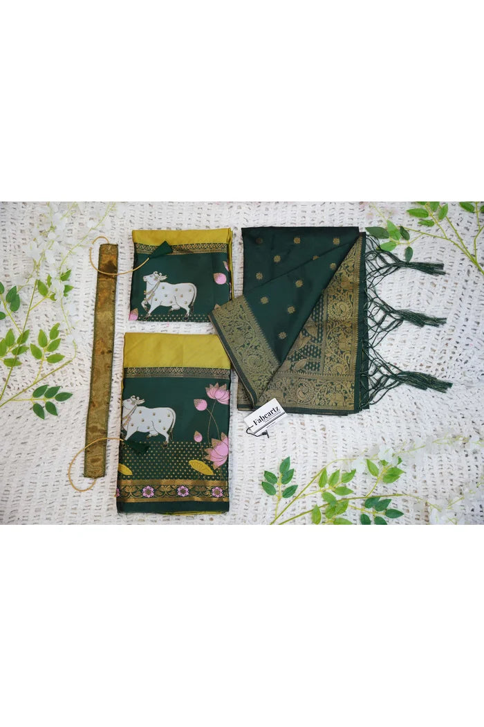 South Indian Festival Traditional Half Saree (KaamDhenu)