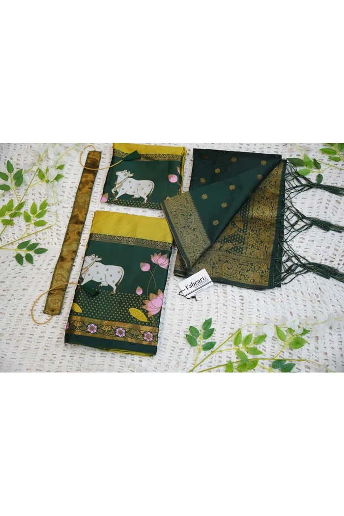 South Indian Festival Traditional Half Saree (KaamDhenu)