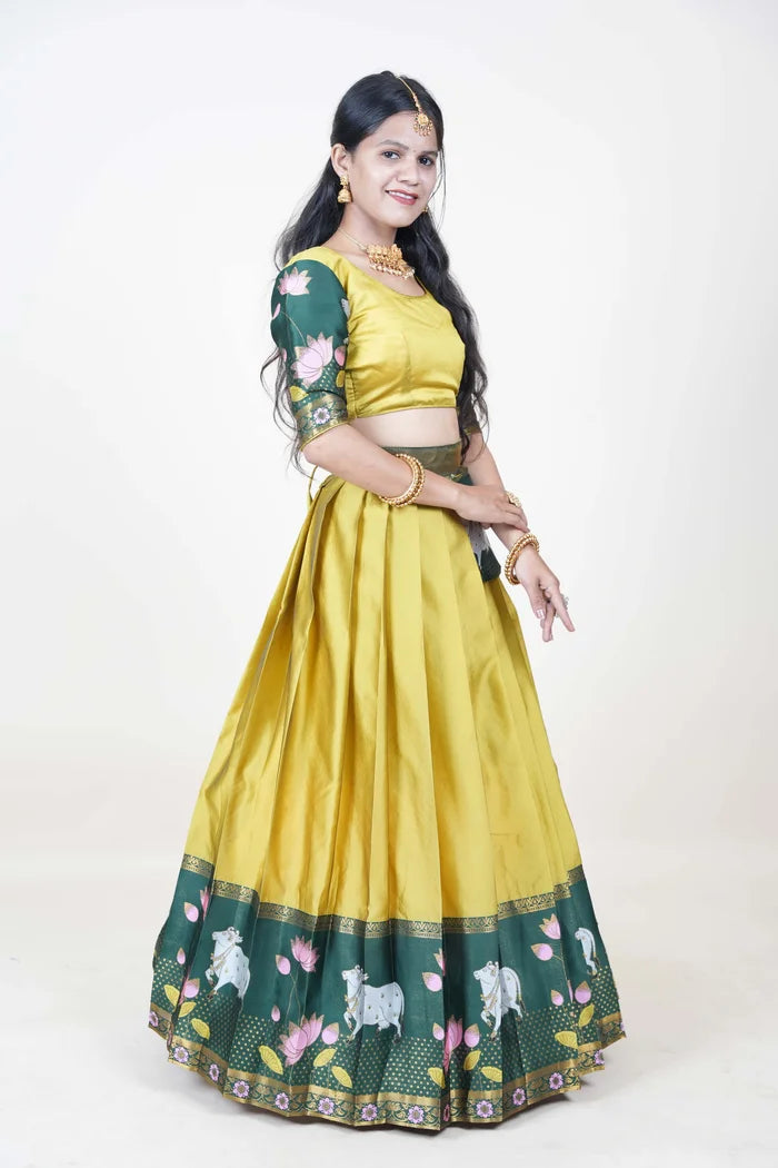 South Indian Festival Traditional Half Saree (KaamDhenu)