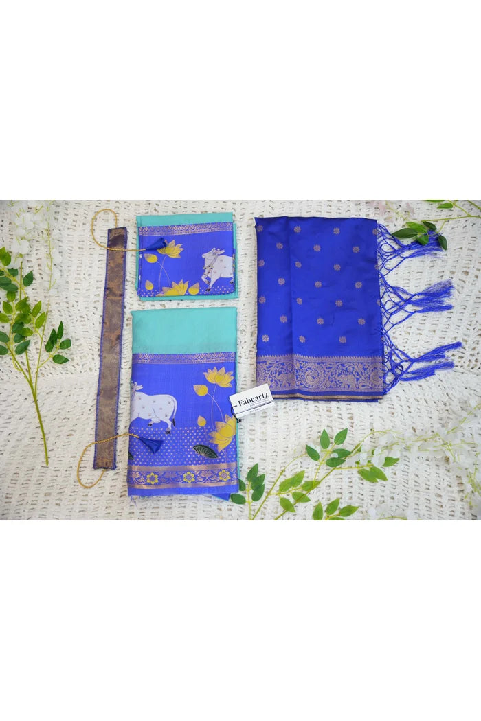 South Indian Festival Traditional Half Saree (KaamDhenu)