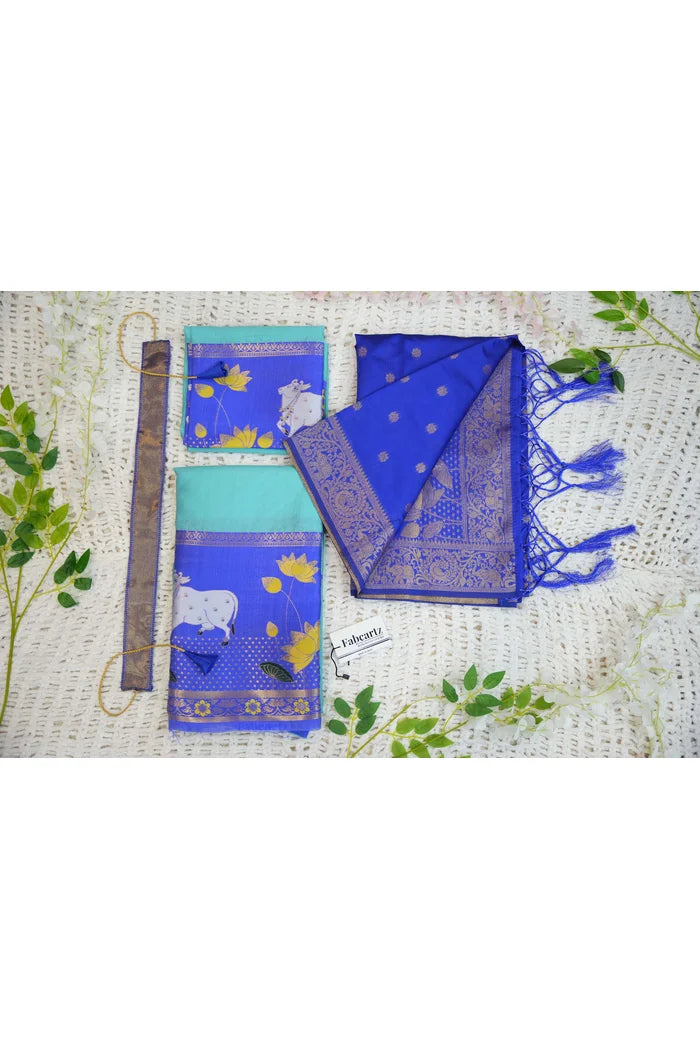 South Indian Festival Traditional Half Saree (KaamDhenu)