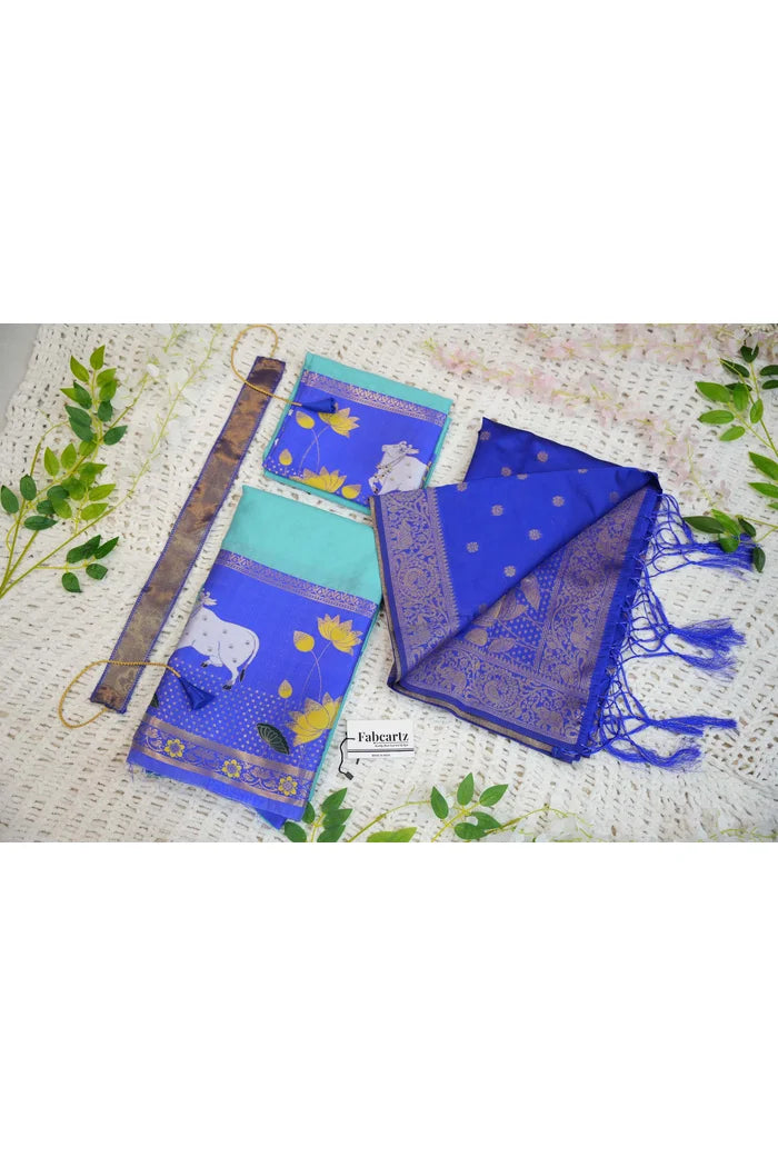 South Indian Festival Traditional Half Saree (KaamDhenu)