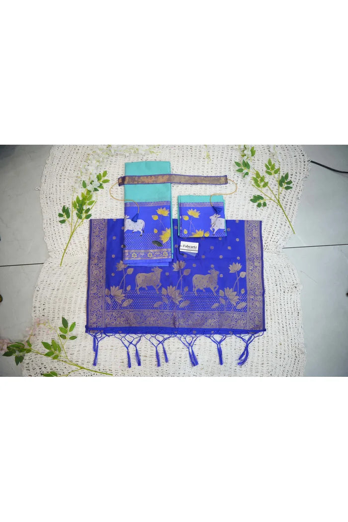 South Indian Festival Traditional Half Saree (KaamDhenu)