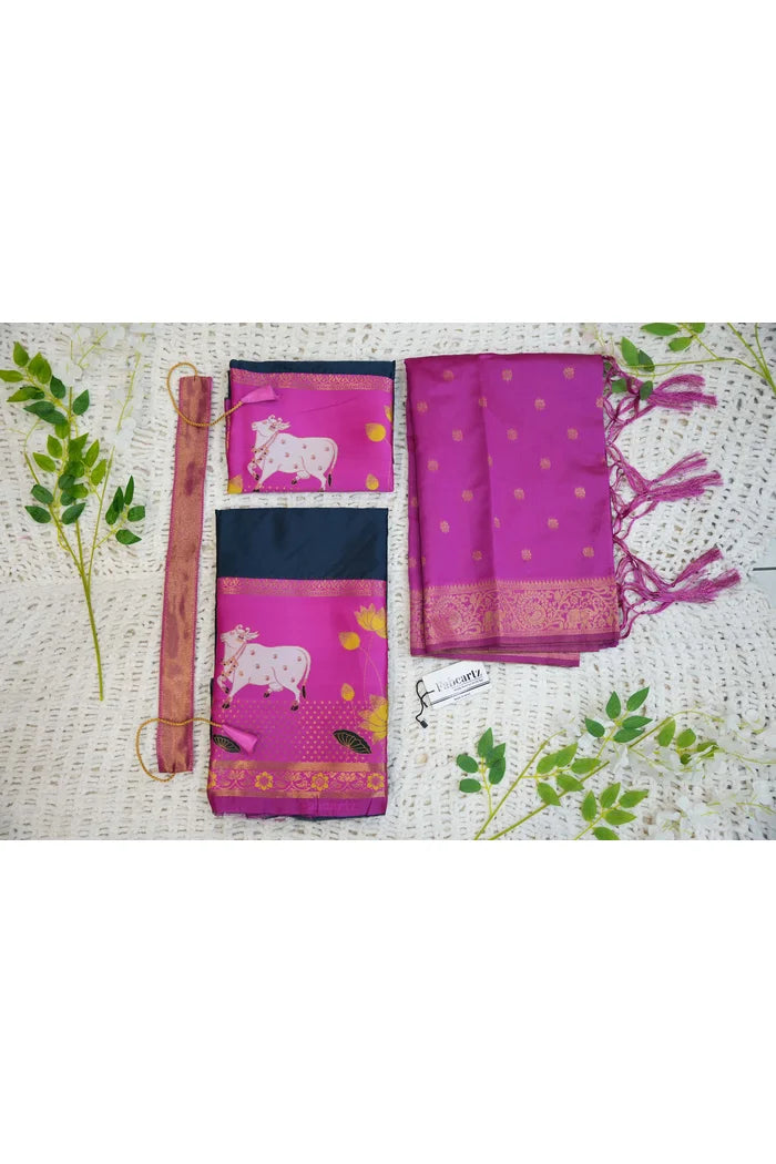 South Indian Festival Traditional Half Saree (KaamDhenu)