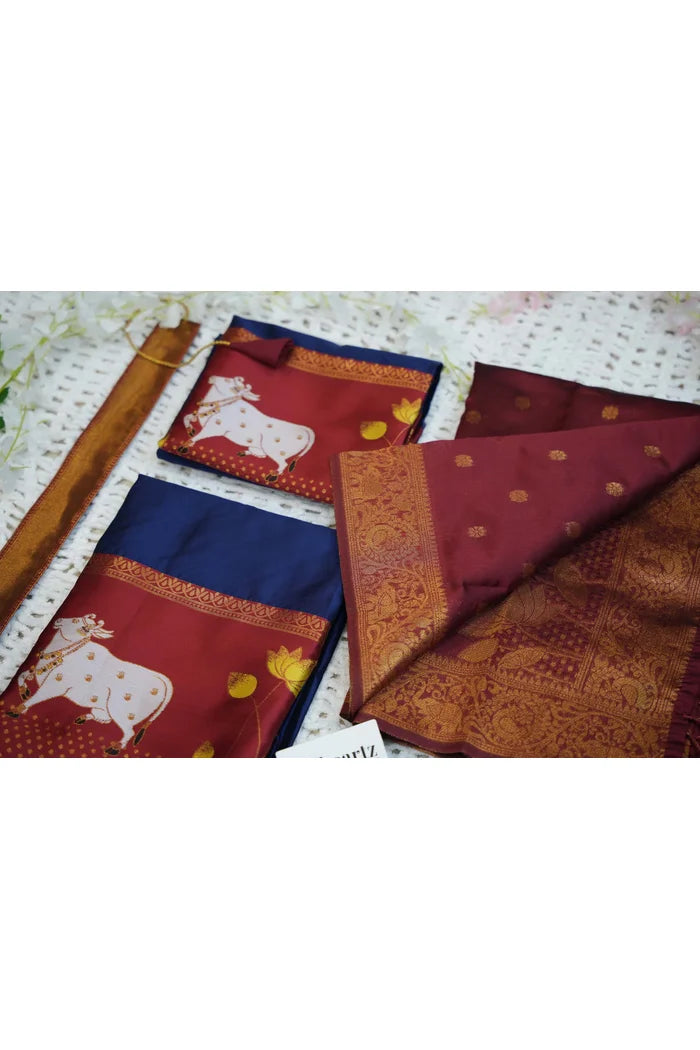 South Indian Festival Traditional Half Saree (KaamDhenu)