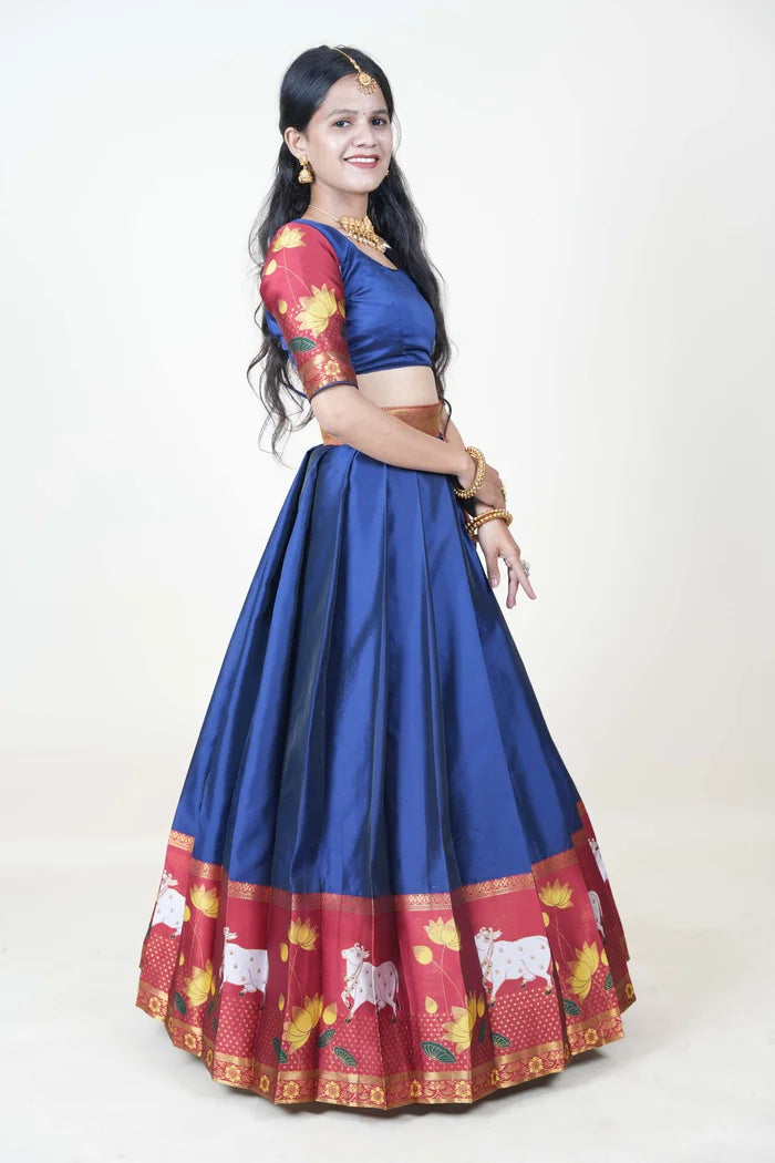 South Indian Festival Traditional Half Saree (KaamDhenu)