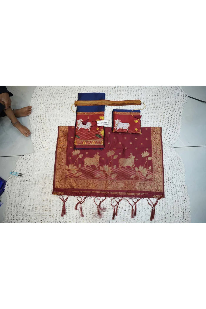 South Indian Festival Traditional Half Saree (KaamDhenu)