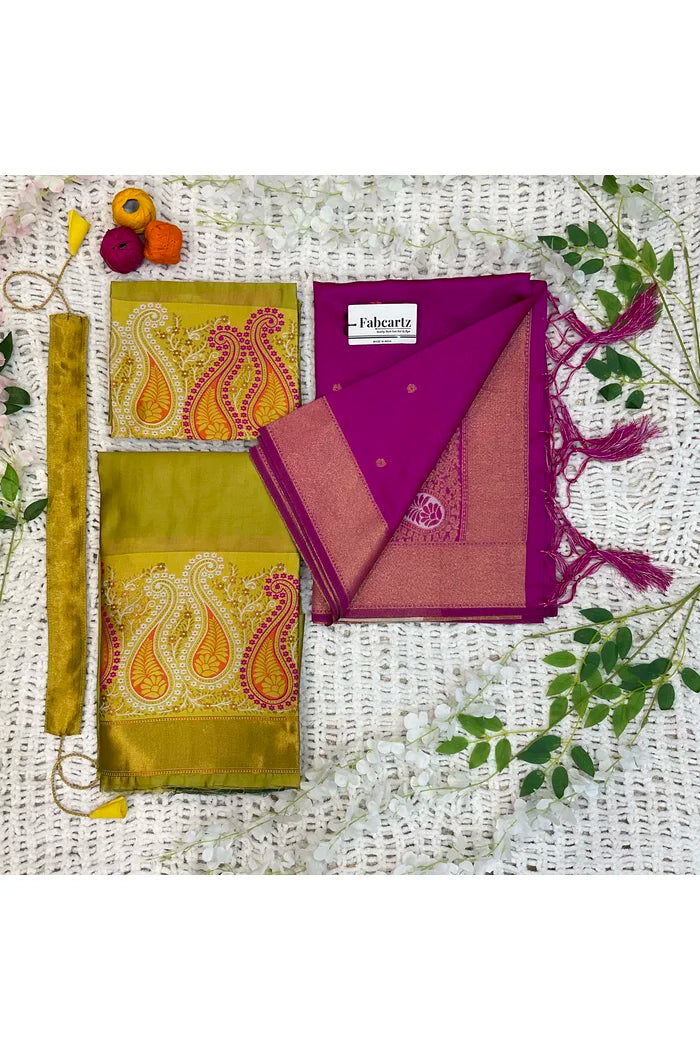 దక్షిణ భారత పండుగ సాంప్రదాయ హాఫ్ చీర(పటోలా)