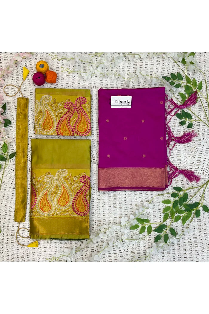 దక్షిణ భారత పండుగ సాంప్రదాయ హాఫ్ చీర(పటోలా)