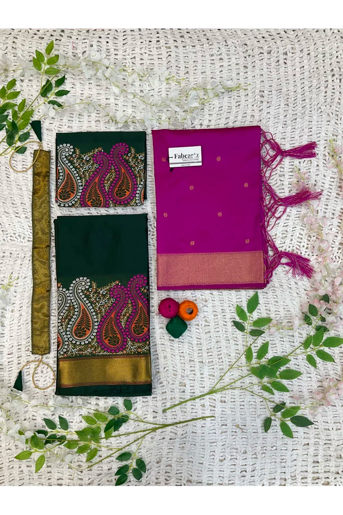 దక్షిణ భారత పండుగ సాంప్రదాయ హాఫ్ చీర(పటోలా)