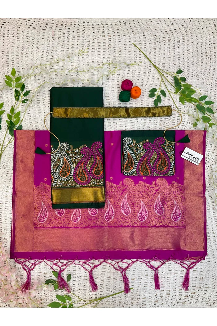 దక్షిణ భారత పండుగ సాంప్రదాయ హాఫ్ చీర(పటోలా)