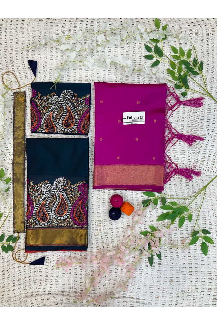 దక్షిణ భారత పండుగ సాంప్రదాయ హాఫ్ చీర(పటోలా)