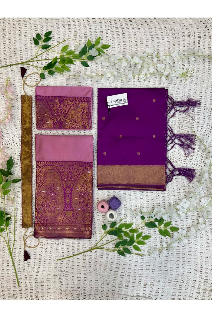 దక్షిణ భారత పండుగ సాంప్రదాయ హాఫ్ చీర(పటోలా)