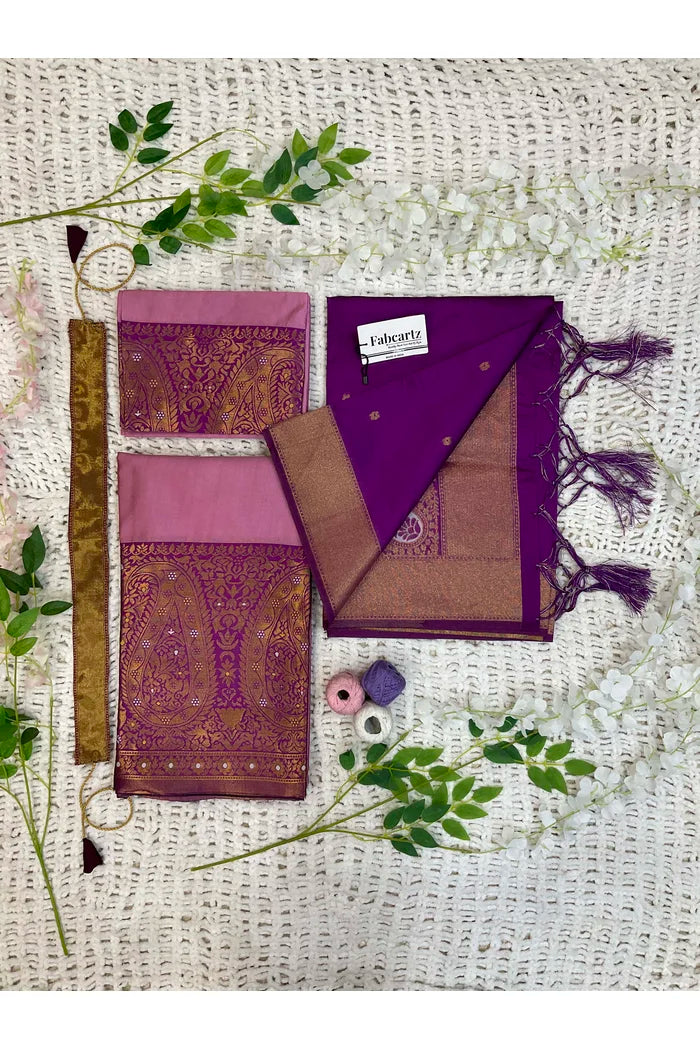 దక్షిణ భారత పండుగ సాంప్రదాయ హాఫ్ చీర(పటోలా)