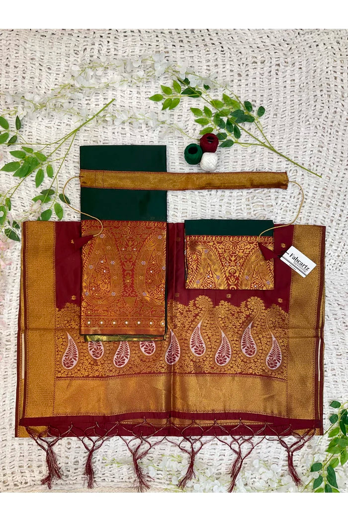 దక్షిణ భారత పండుగ సాంప్రదాయ హాఫ్ చీర(పటోలా)