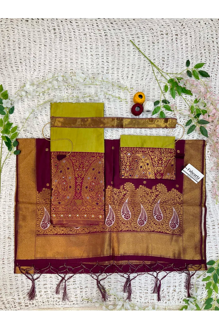 దక్షిణ భారత పండుగ సాంప్రదాయ హాఫ్ చీర(పటోలా)