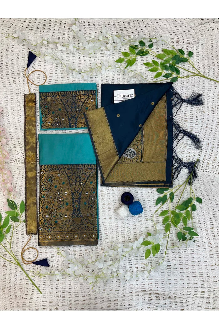 దక్షిణ భారత పండుగ సాంప్రదాయ హాఫ్ చీర(పటోలా)