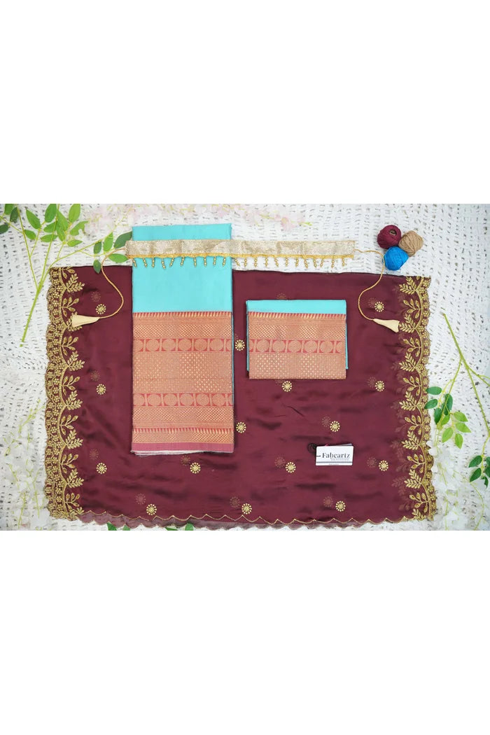 దక్షిణ భారత పండుగ సాంప్రదాయ హాఫ్ చీర(పటోలా)