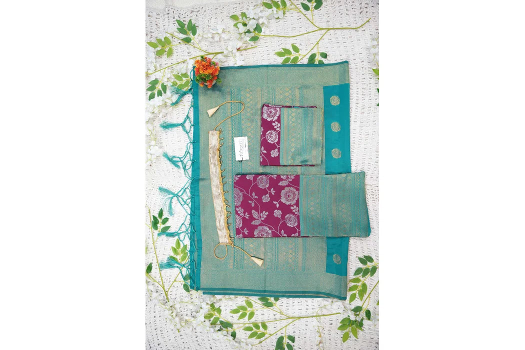 కొత్త కిడ్స్ సాంప్రదాయ దక్షిణ భారత హాఫ్ చీర (ఛవీకిడ్స్)