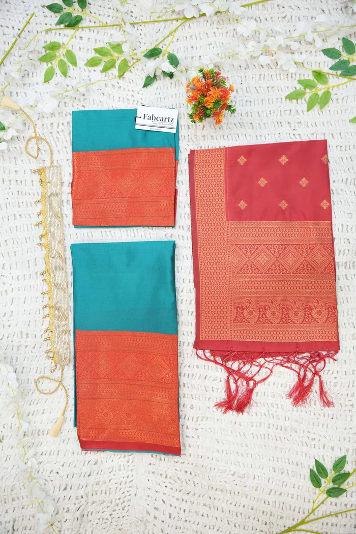New Kids Traditional South Indian Half Saree (VedPAttuKids)