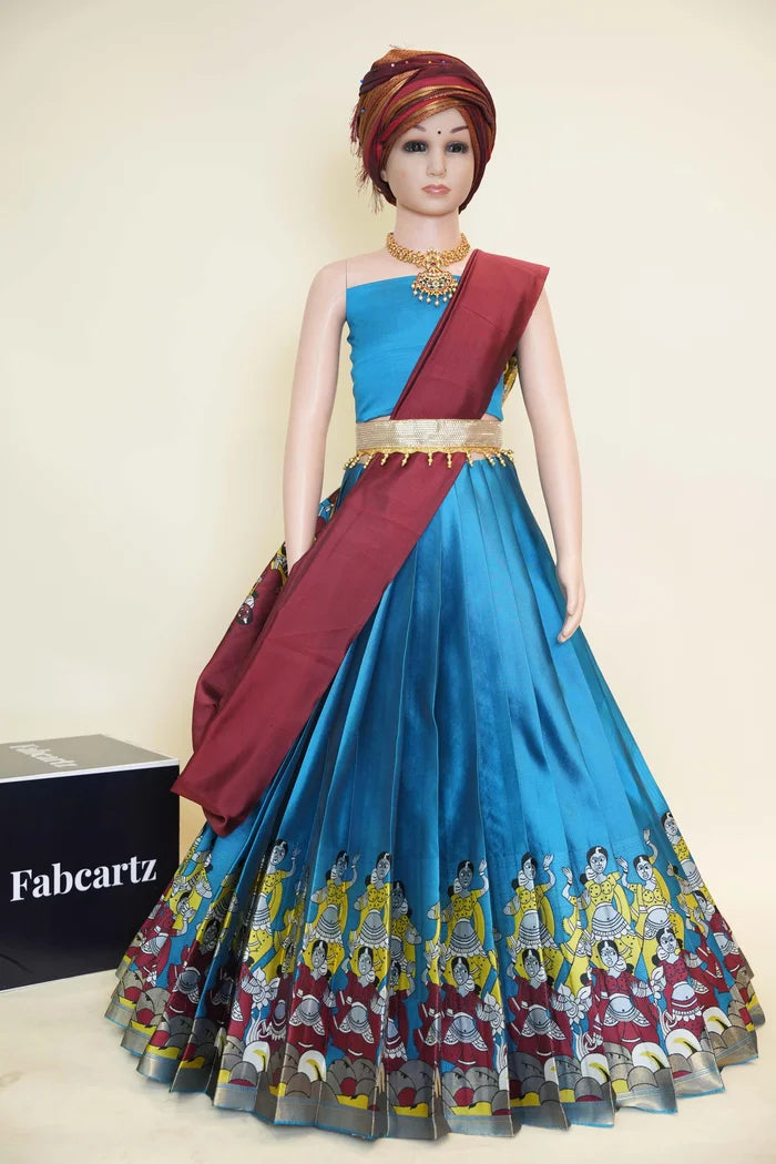 New Kids Traditional South Indian Half Saree (DhingliKids)