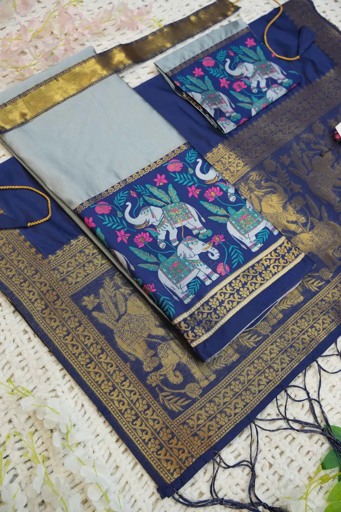 South Indian Festival Traditional Half Saree (JungleeHathi)