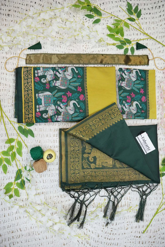 South Indian Festival Traditional Half Saree (JungleeHathi)