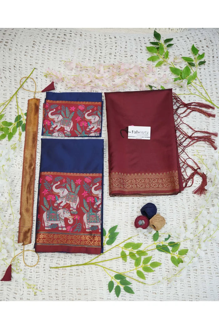 South Indian Festival Traditional Half Saree (JungleeHathi)