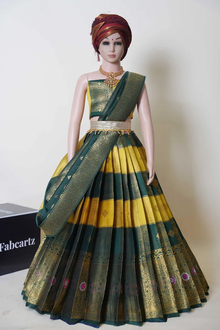 New Kids Traditional South Indian Half Saree (Vishnu Kids)