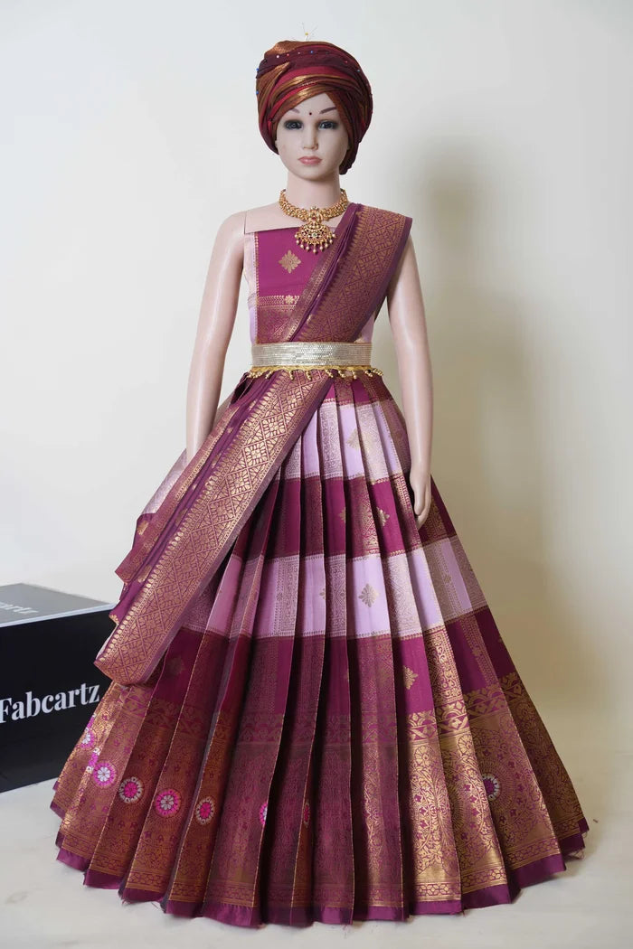 New Kids Traditional South Indian Half Saree (Vishnu Kids)