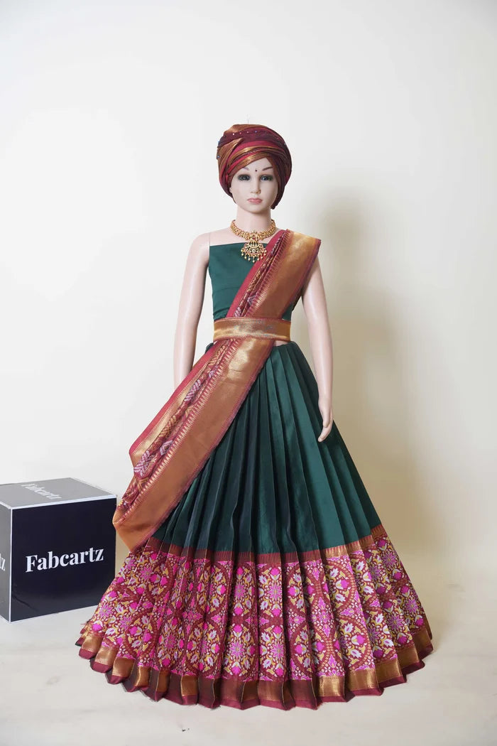 New Kids Traditional South Indian Half Saree (GolGolKIDS)