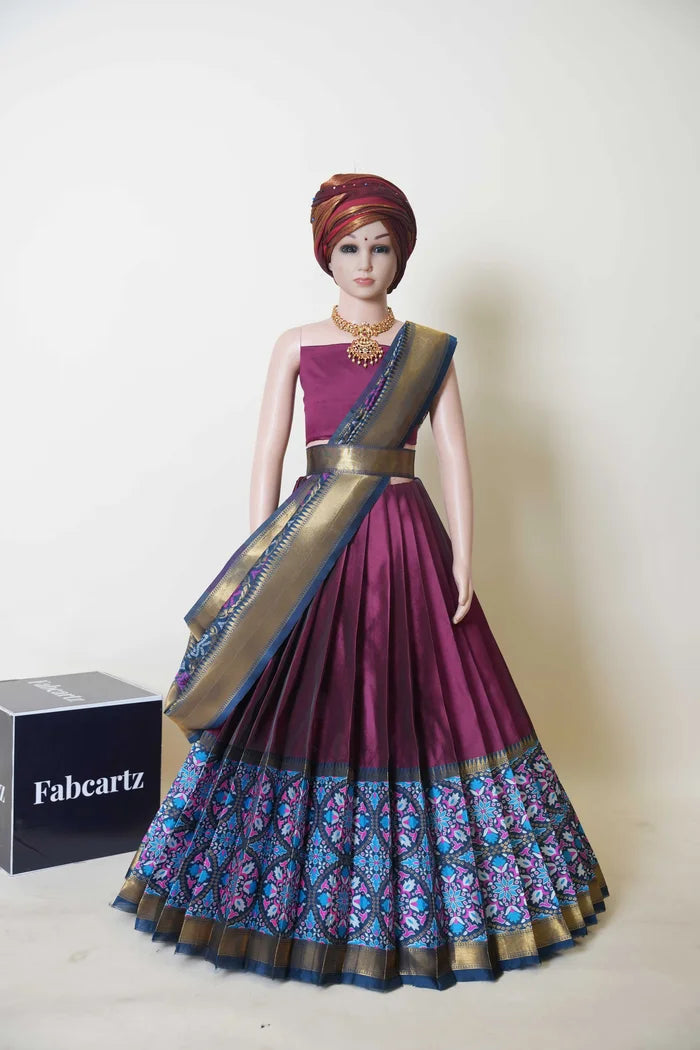 New Kids Traditional South Indian Half Saree (GolGolKIDS)