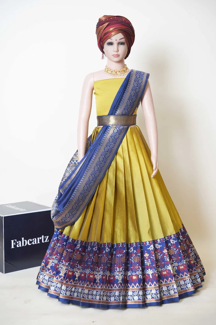 New Kids Traditional South Indian Half Saree (JagviKIDS)