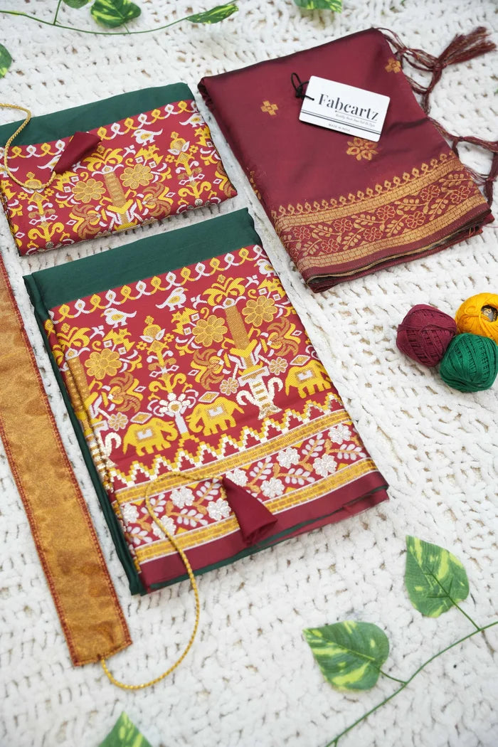 New Kids Traditional South Indian Half Saree (JagviKIDS)