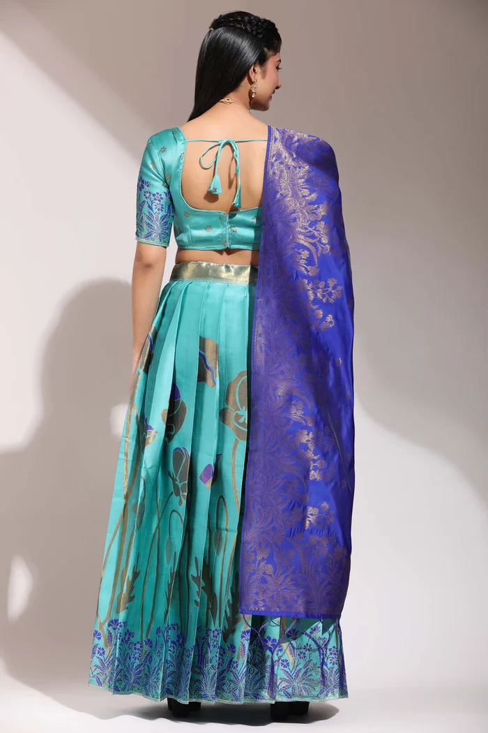 South Indian Festival Traditional Half Saree (EcoPattu)