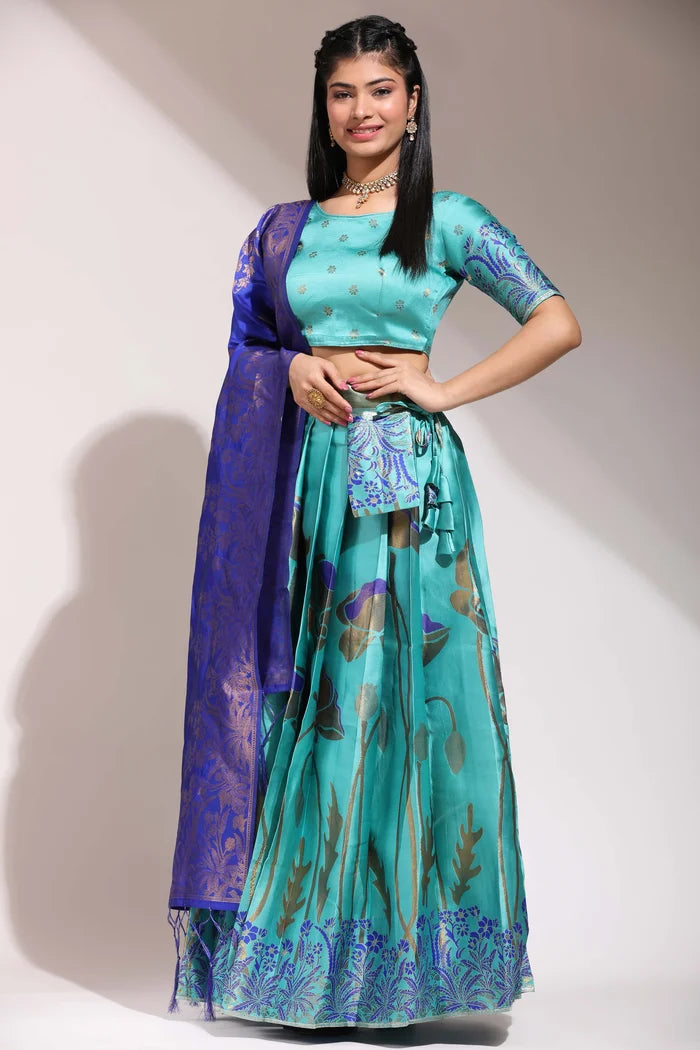 South Indian Festival Traditional Half Saree (EcoPattu)