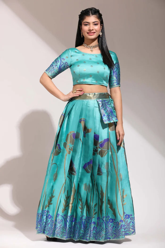 South Indian Festival Traditional Half Saree (EcoPattu)