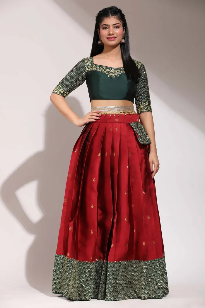 South Indian Festival Traditional Half Saree (Mohana)