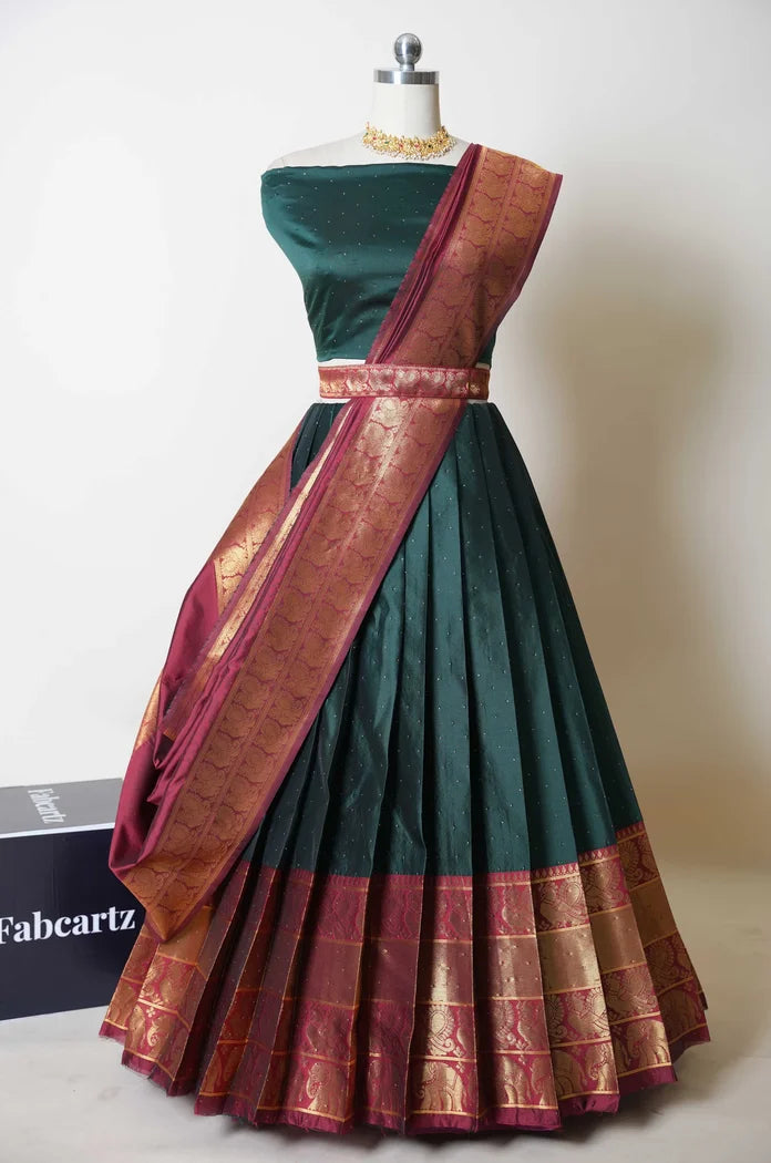 South Indian Festival Traditional Half Saree (Shiro)