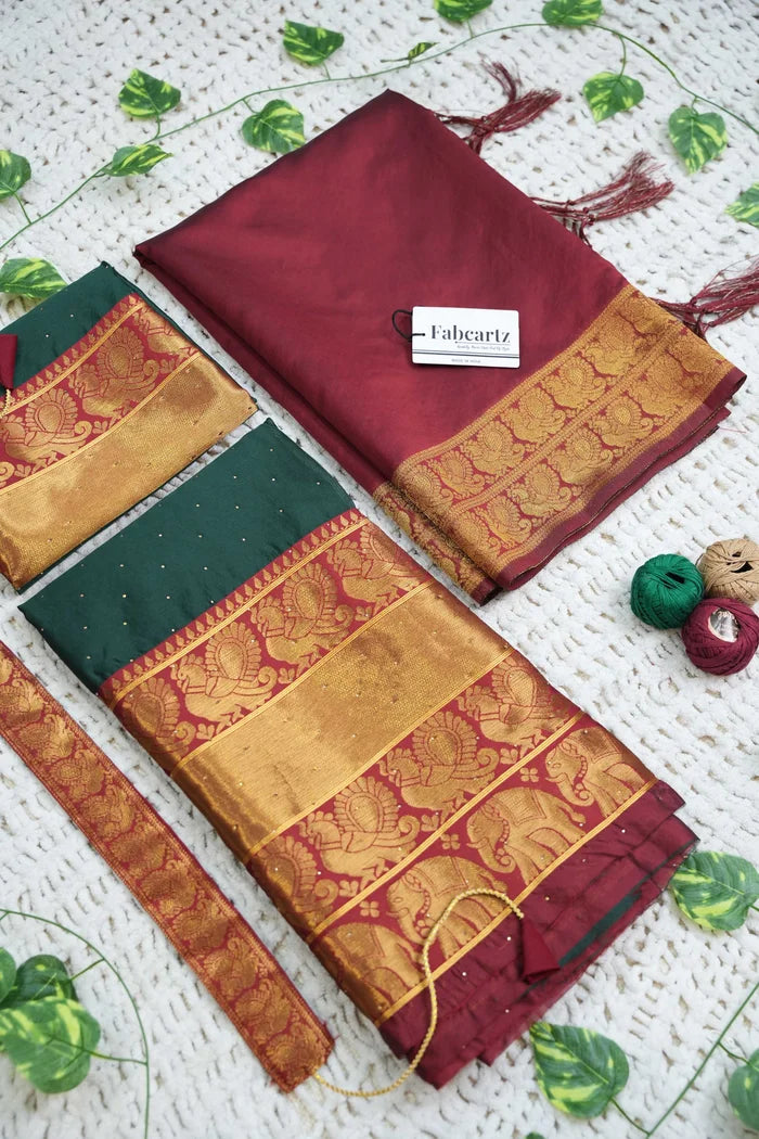 South Indian Festival Traditional Half Saree (Shiro)