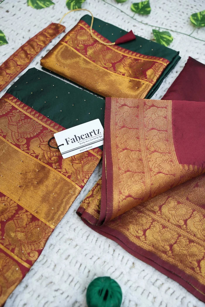 South Indian Festival Traditional Half Saree (Shiro)