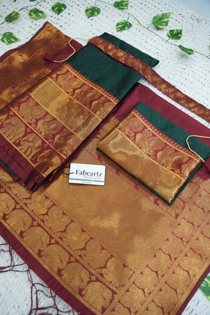 South Indian Festival Traditional Half Saree (Shiro)