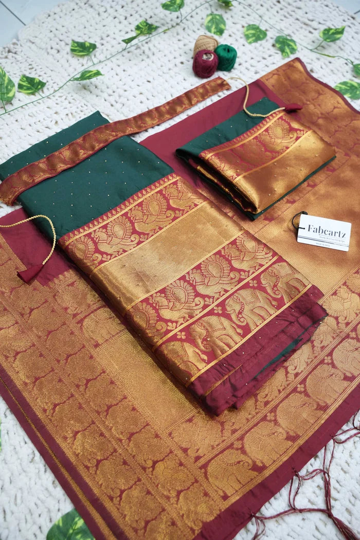 South Indian Festival Traditional Half Saree (Shiro)