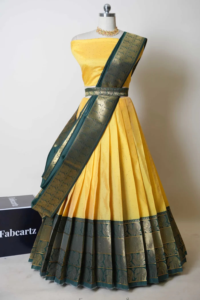 South Indian Festival Traditional Half Saree (Shiro)