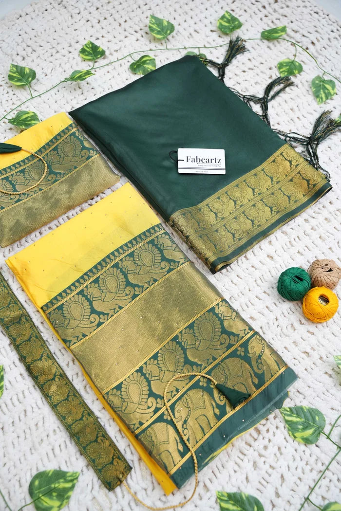 South Indian Festival Traditional Half Saree (Shiro)
