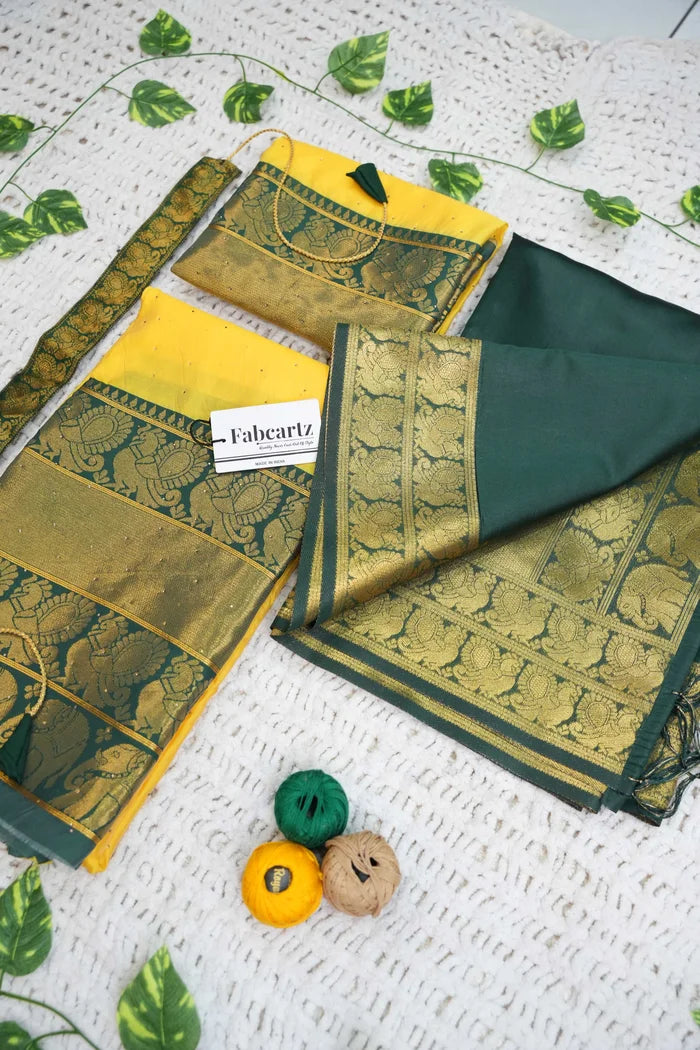 South Indian Festival Traditional Half Saree (Shiro)