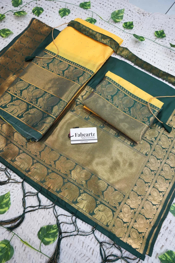 South Indian Festival Traditional Half Saree (Shiro)