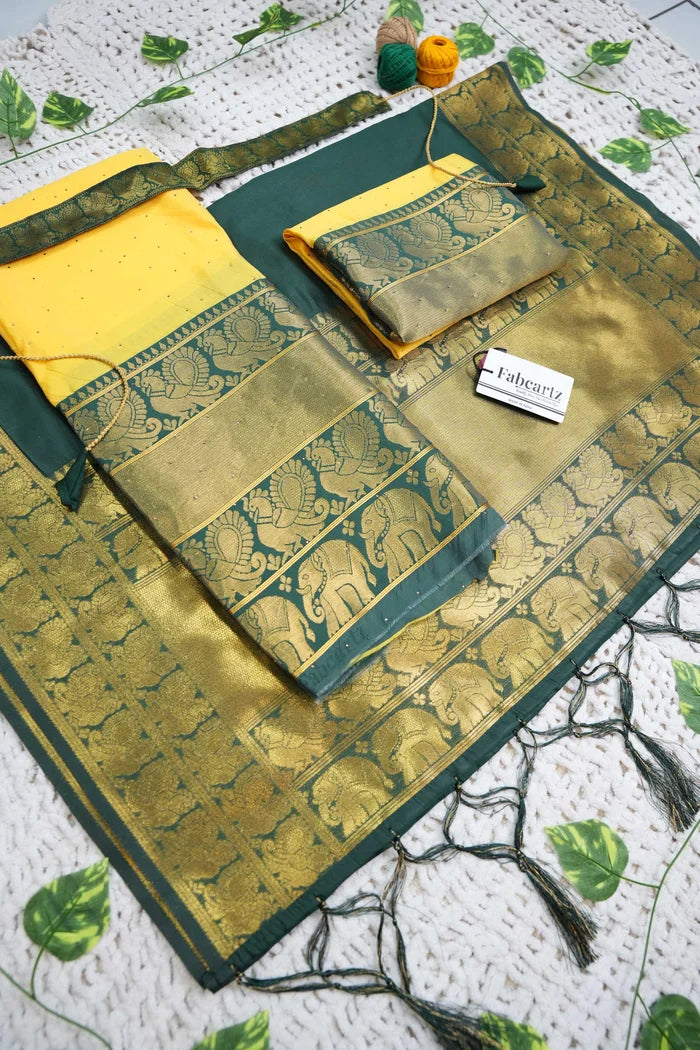 South Indian Festival Traditional Half Saree (Shiro)