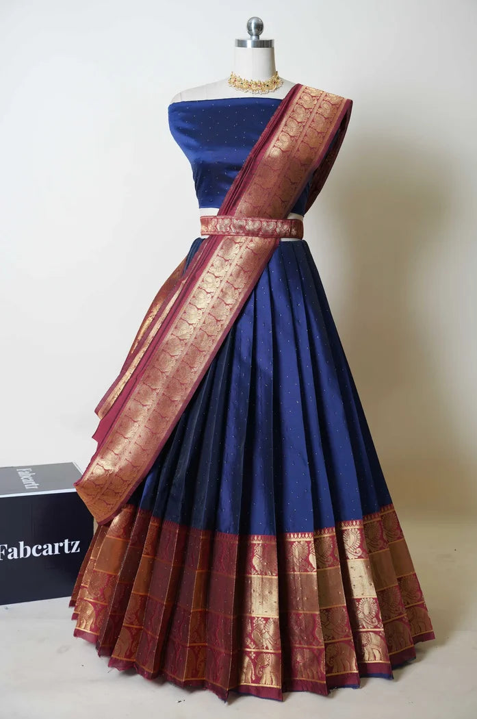 South Indian Festival Traditional Half Saree (Shiro)