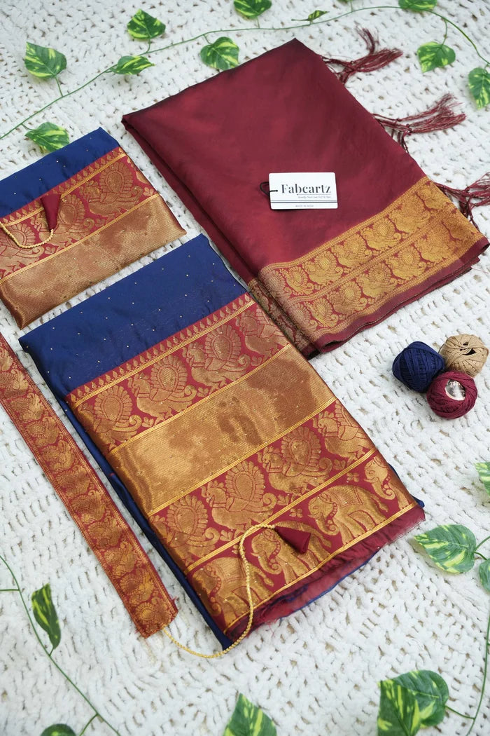 South Indian Festival Traditional Half Saree (Shiro)